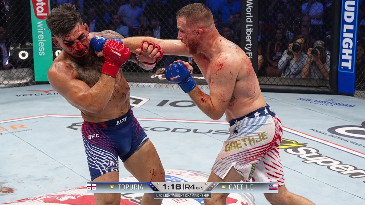 Ilia Topuria vs Justin Gaethje FULL FIGHT HIGHLIGHTS | UFC Freedom 250