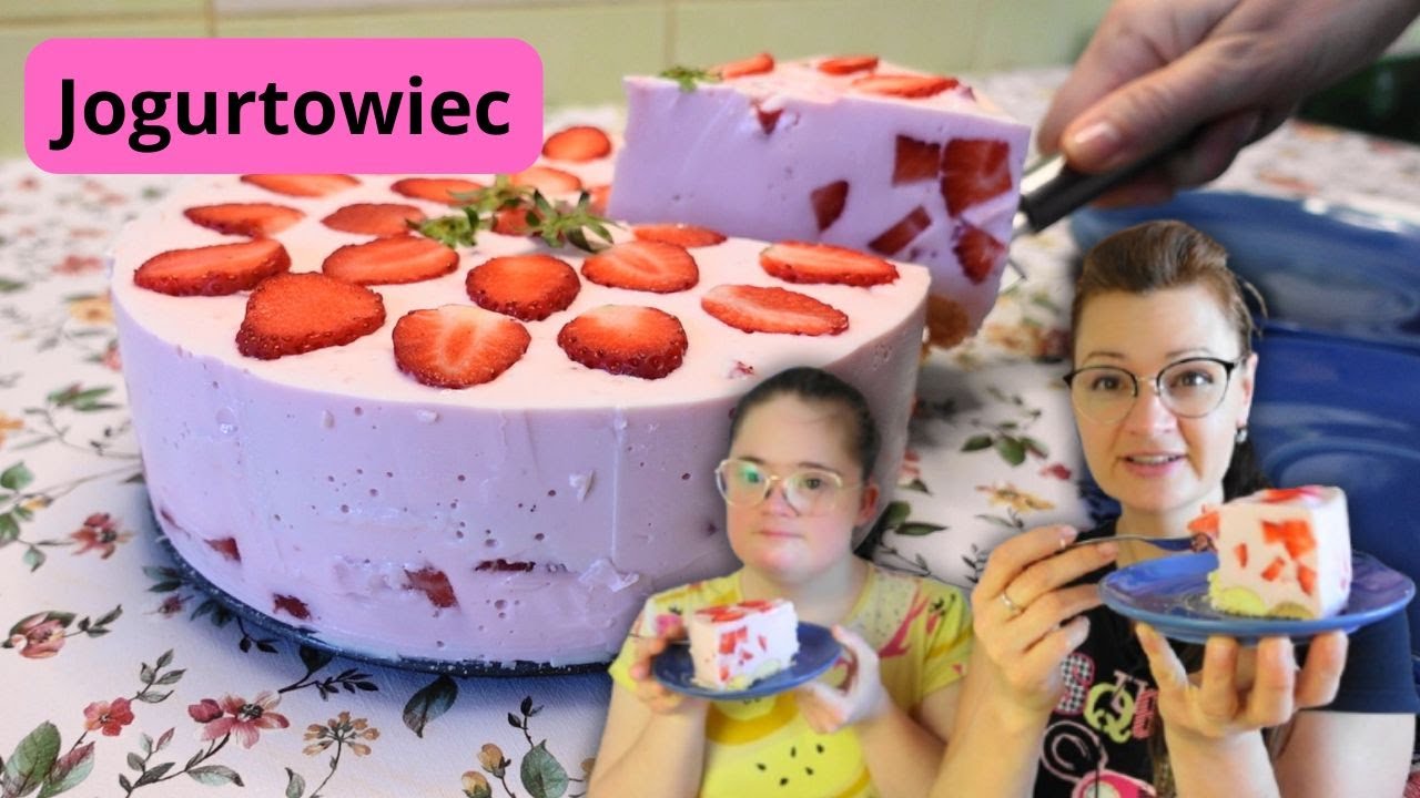 Niskokaloryczne JOGURTOWE CIASTO bez pieczenia🩷 Mój sposób na szybkie tężenie galaretki