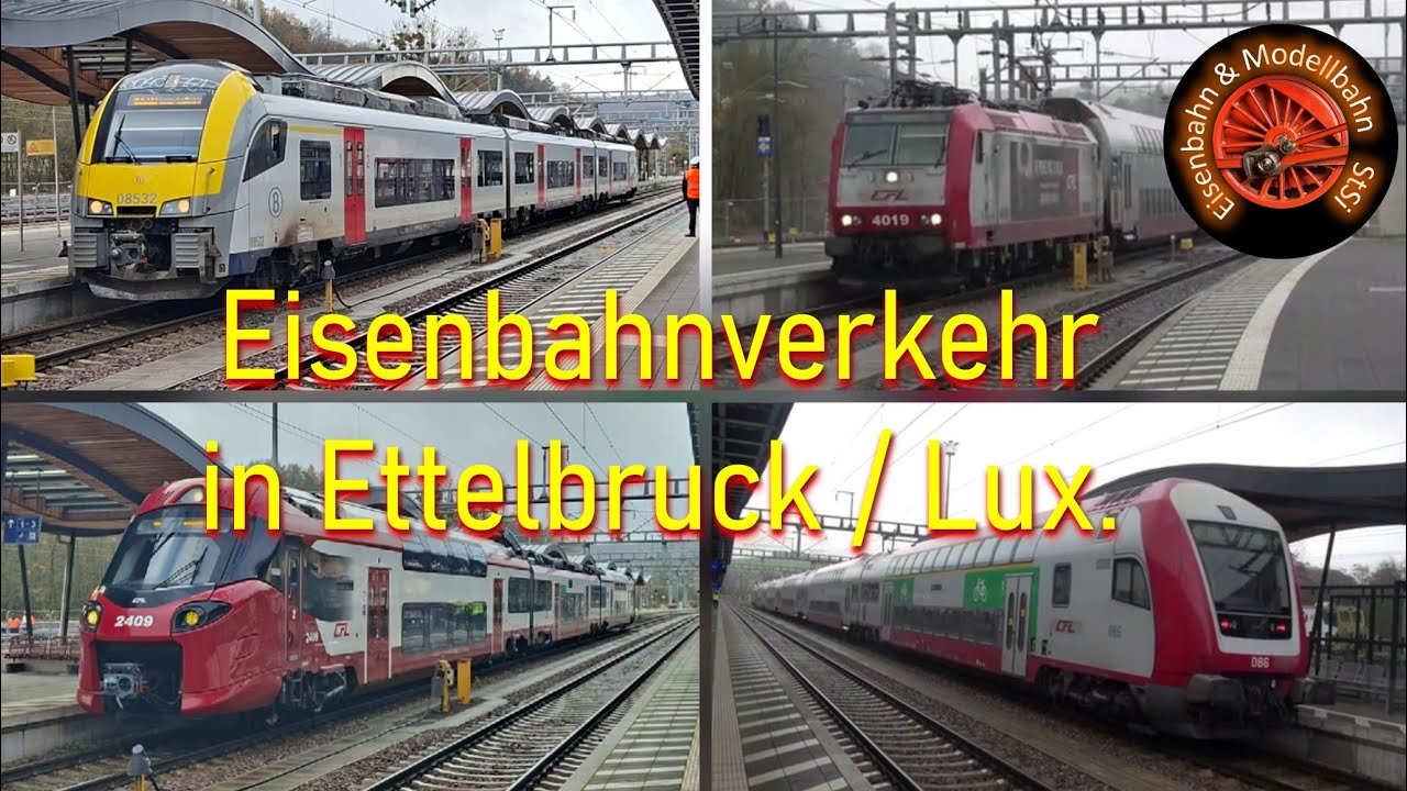 Eisenbahnverkehr in Ettelbruck (Luxembourg)