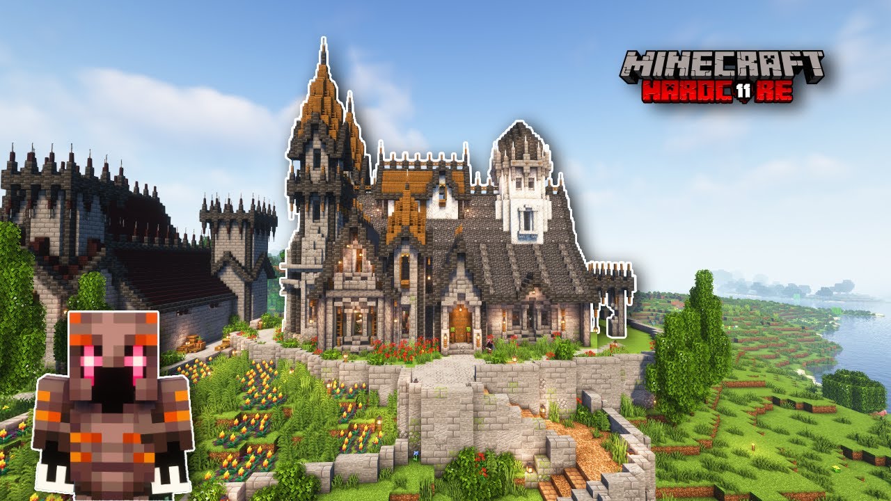 Я построил ОГРОМНЫЙ Большой зал в хардкорном Minecraft (комната с картой)