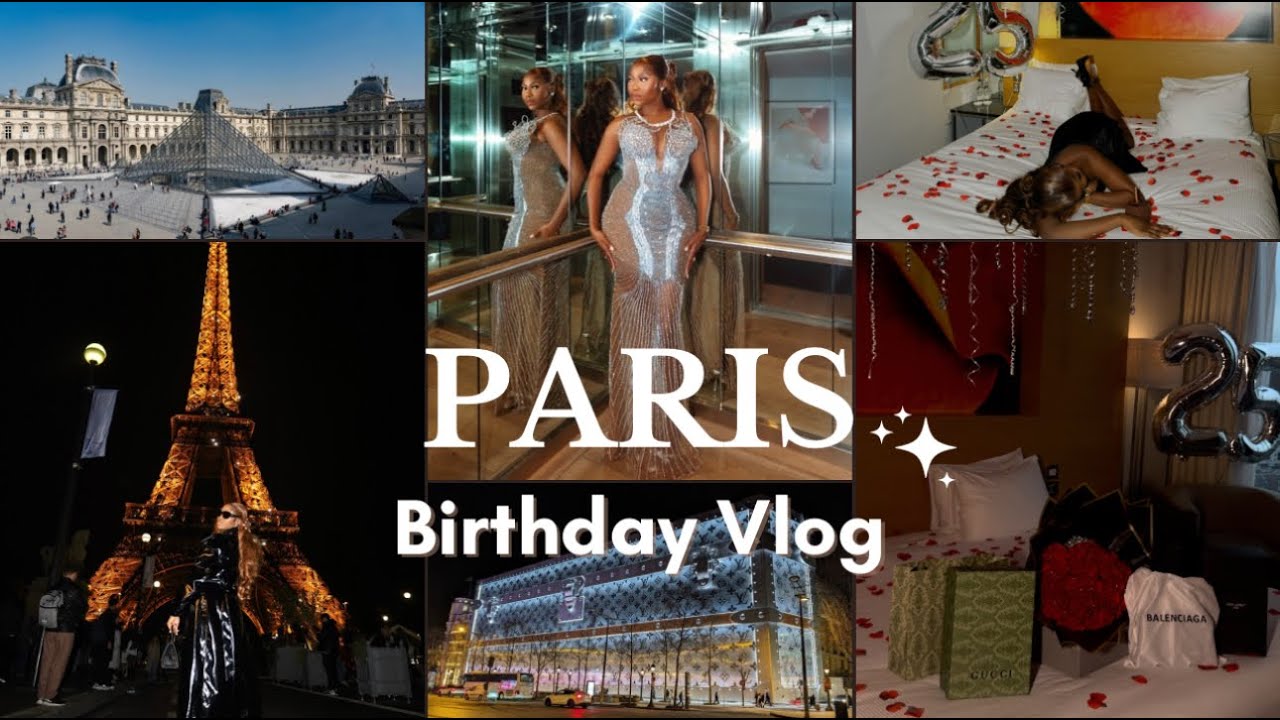 My 25th Birthday vlog: photoshoot, surprise, Gifts unboxing | First trip to PARIS