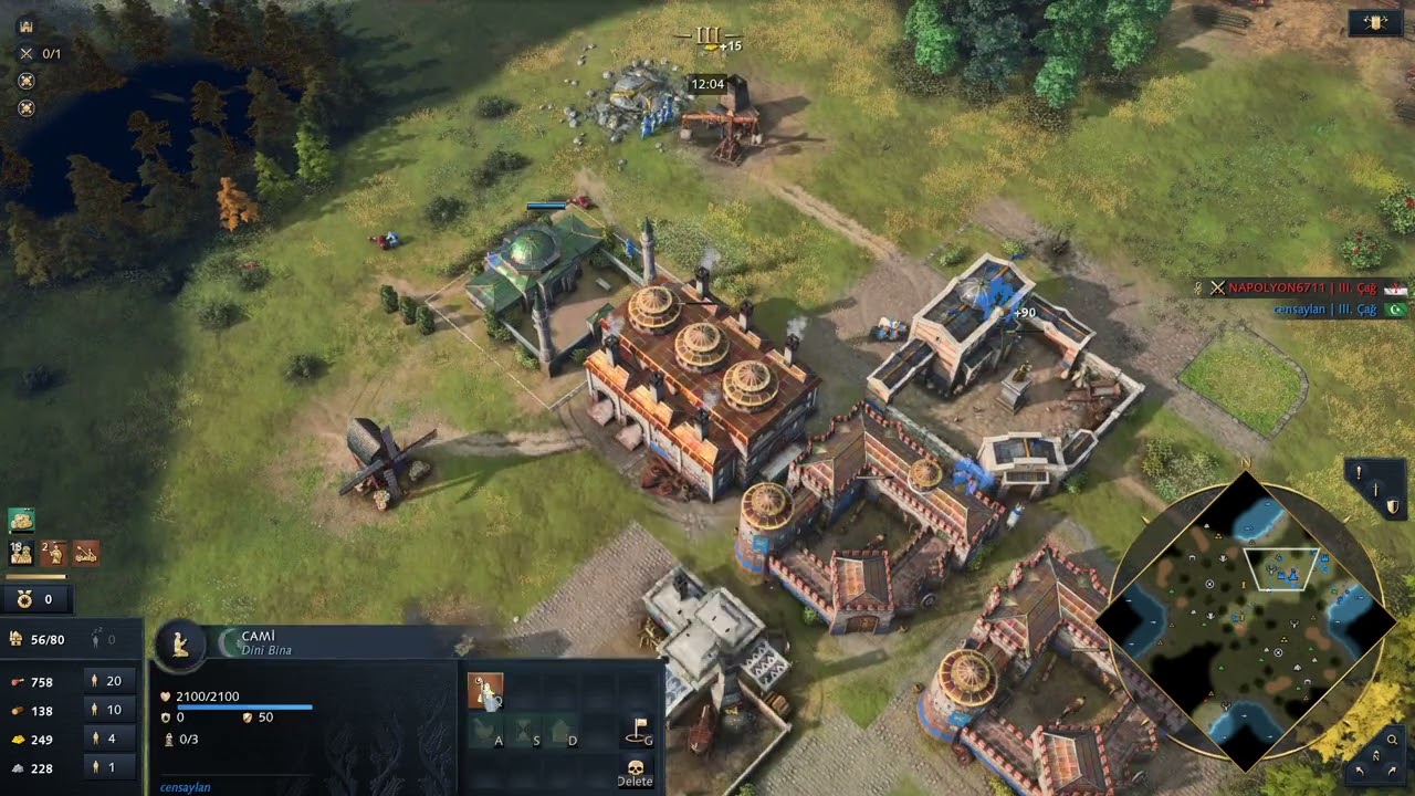 S12E061 Platin 1v1 Sıralı Oyun #aoe4 - Osmanlı vs Tapınak - 5 relic alan oyunu kazanır mı?