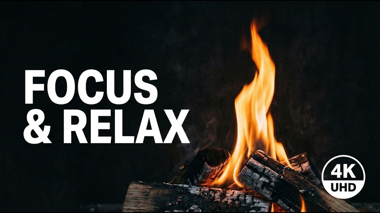 Cozy Fireplace Loop | Rahatlatıcı Şömine ve Sakin Müzik (4K)