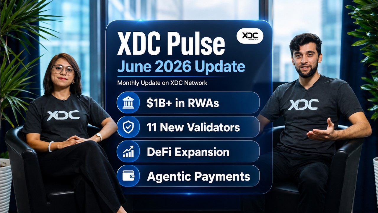 XDC Pulse за июнь 2026: $1 млрд в RWA, новые валидаторы и агентные платежи