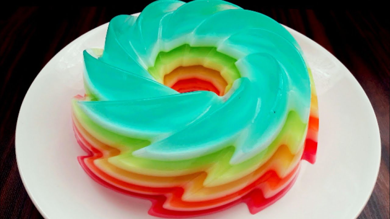 طرز تهیه ژله رنگین کمانی، ژله مجلسی و خوشمزه شب یلدا با تمام نکات با آشپزی مریم/Rainbow Jelly