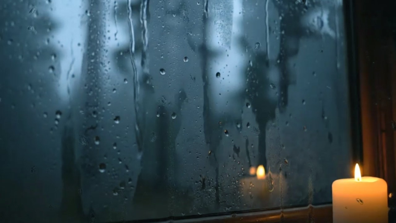 Smooth & Relaxing Drizzle Rain Sound on Cabin Window