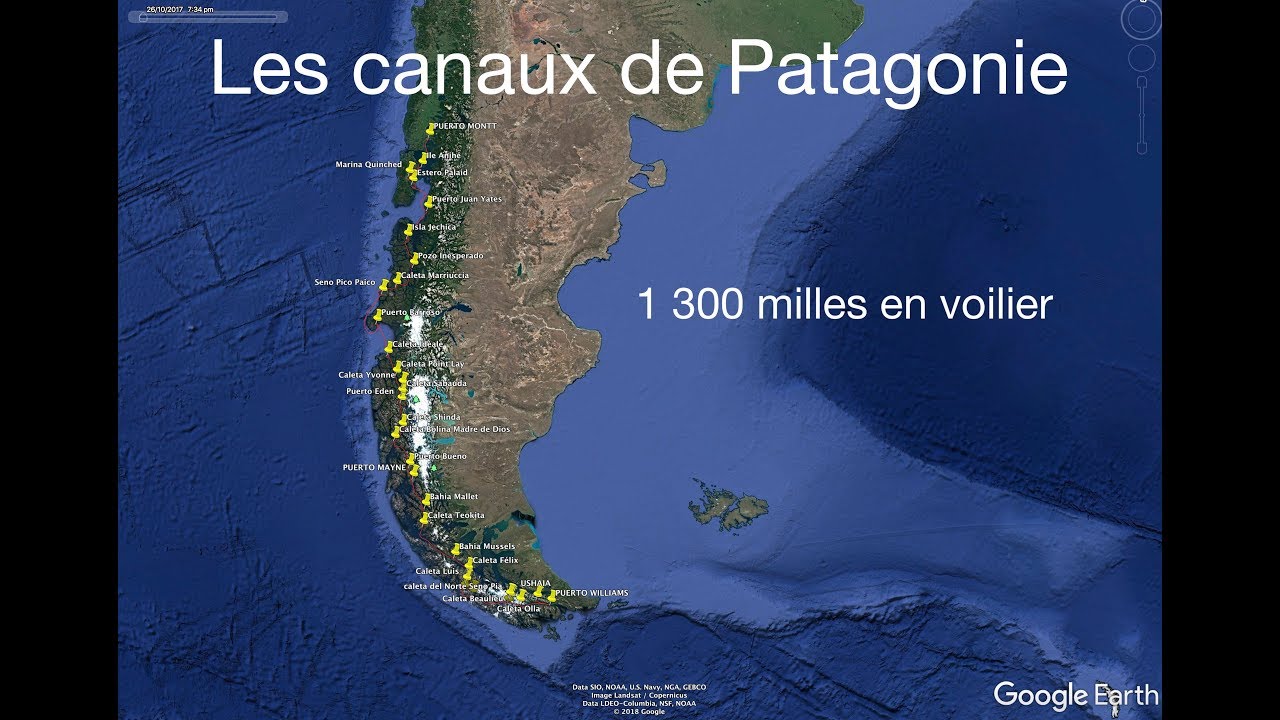 Canaux de Patagonie en voilier.