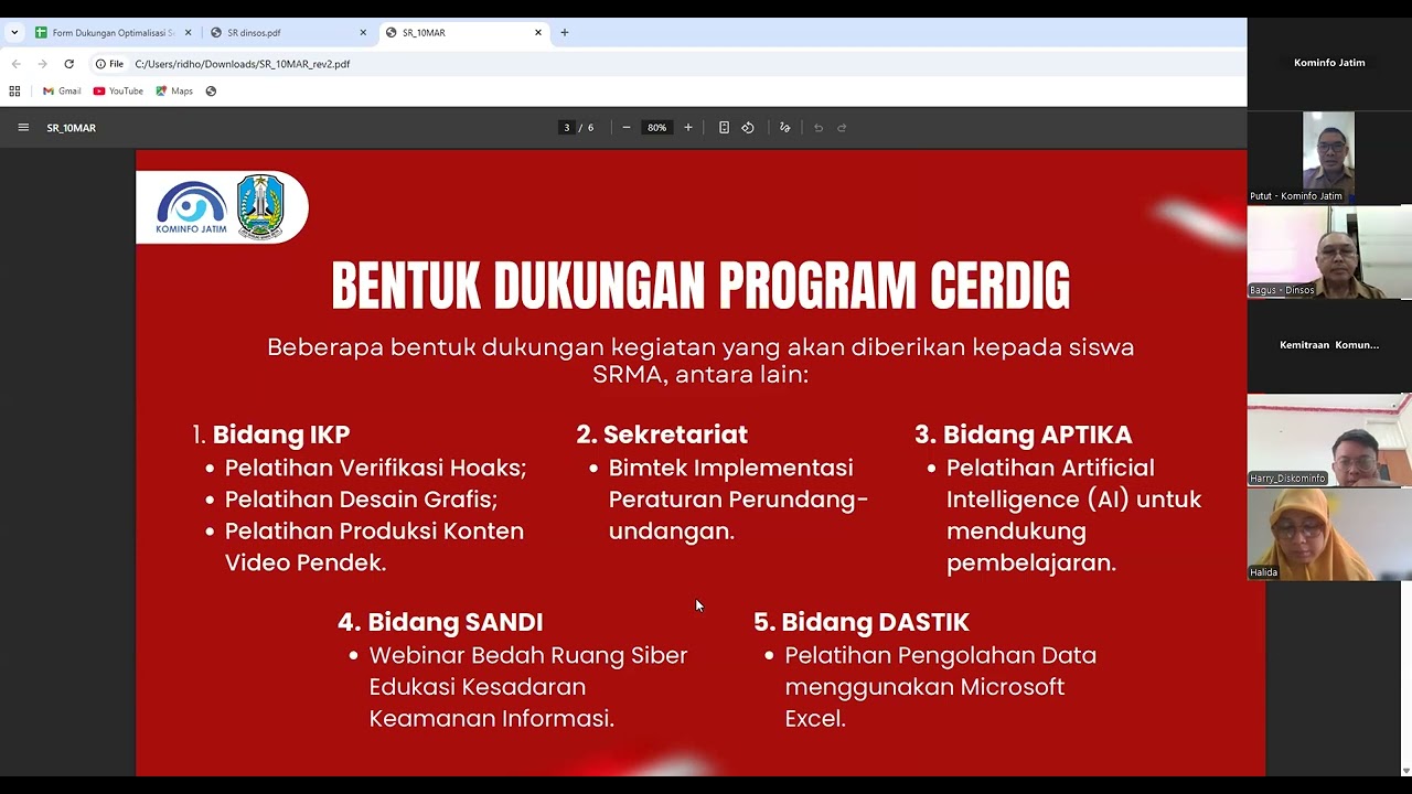 Rapat Koordinasi Penguatan Dukungan  Program Sekolah Rakyat di Jawa Timur 2026