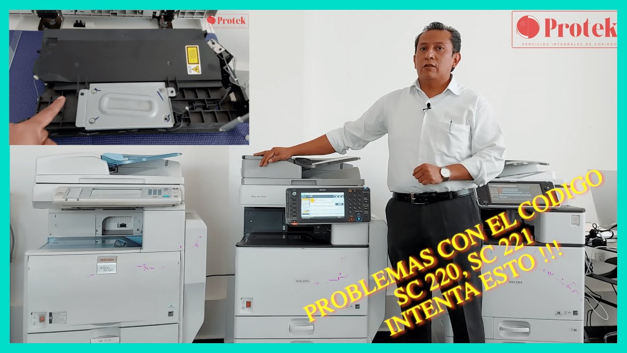 Solución al error SC 220 SC 221 RICOH MP 4000, MP 5000, MP 4001, MP 5001, MP 4002, MP 5002