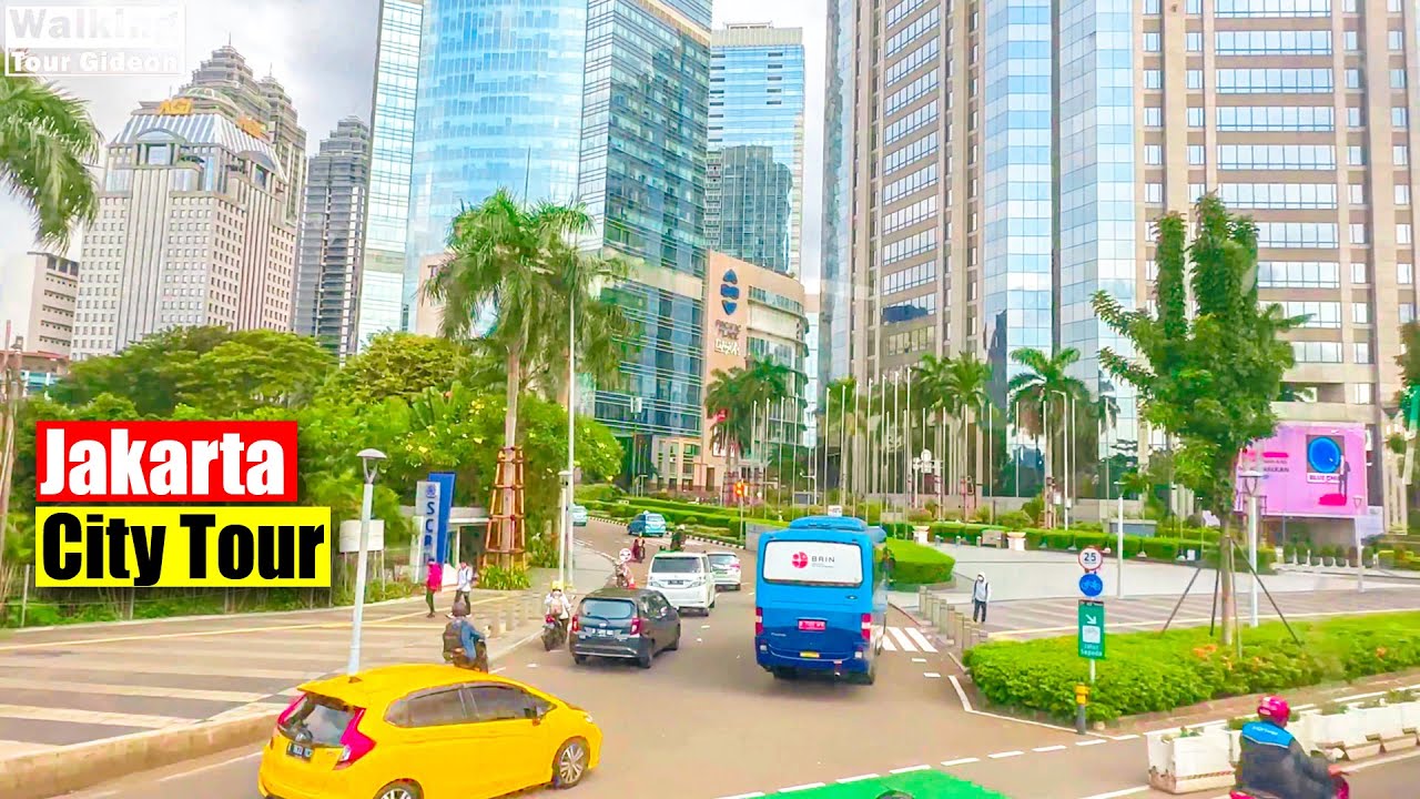 Jakarta, Indonesia🇮🇩 Bus City Tour 2023 From Monas - Thamrin to Sudirman | Jakarta Walking Tour