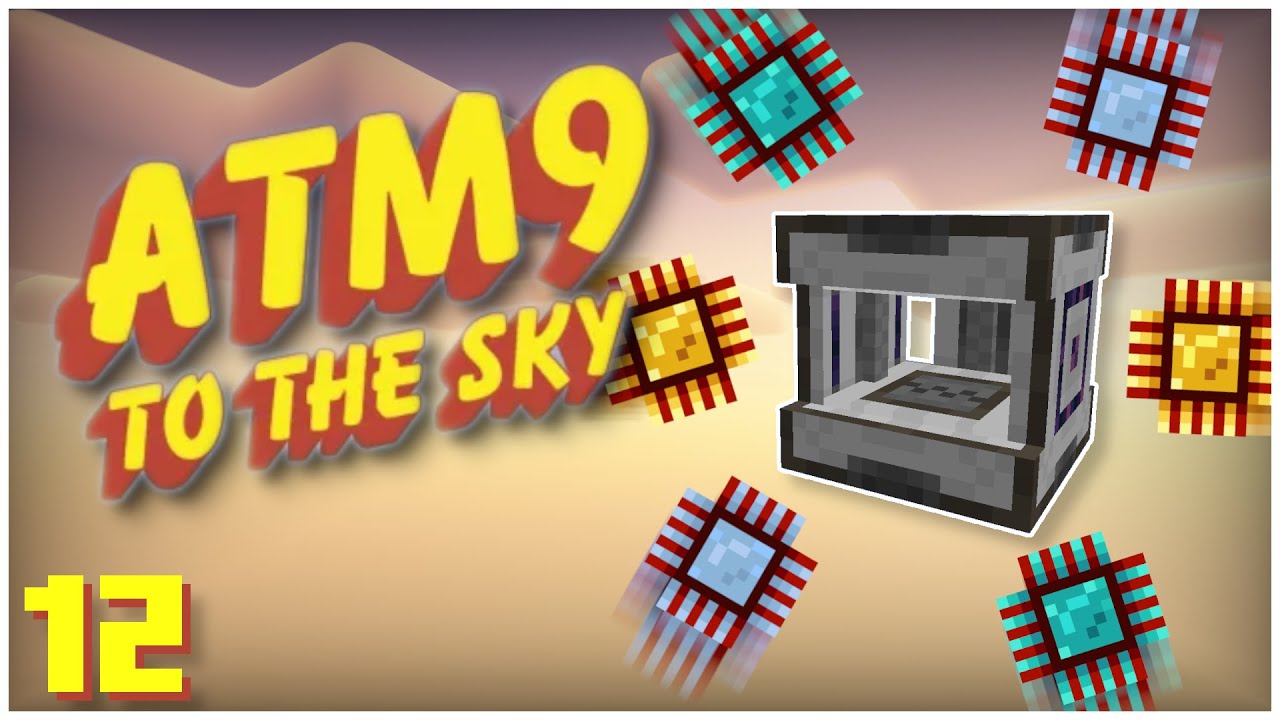 Minecraft ATM9: To The Sky - Ep 12 -  AE2 Inscriber Automation With Modular Routers!!