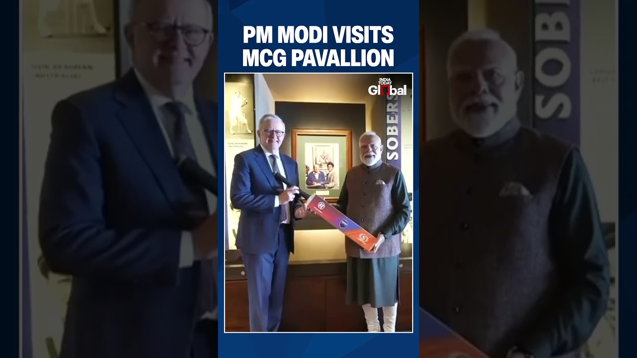 PM Modi, Albanese Visit Melbourne Cricket Ground Pavilion, Pay Tribute to Cricket Legends | #mcg