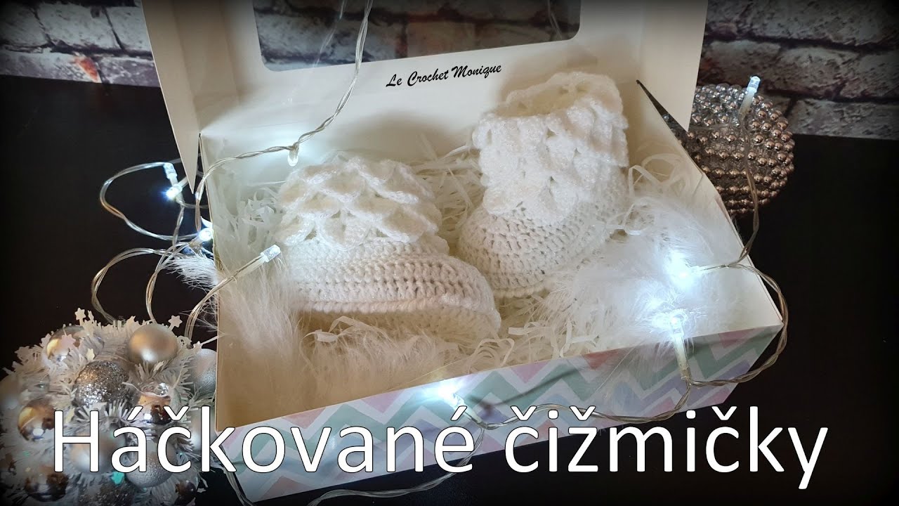 Detské háčkované čižmičky/Baby Crocheted Boots (english subitles)