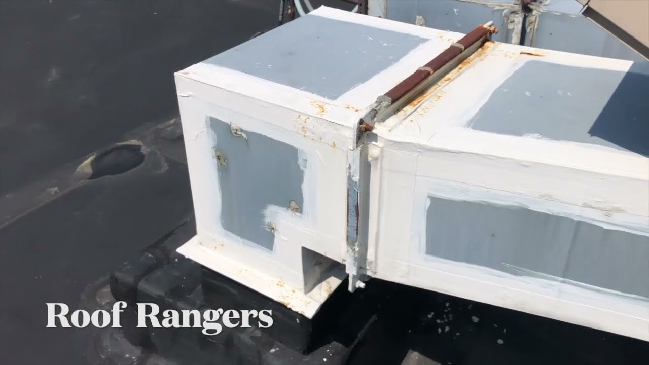 How to seal duct leaks on a commercial roof.