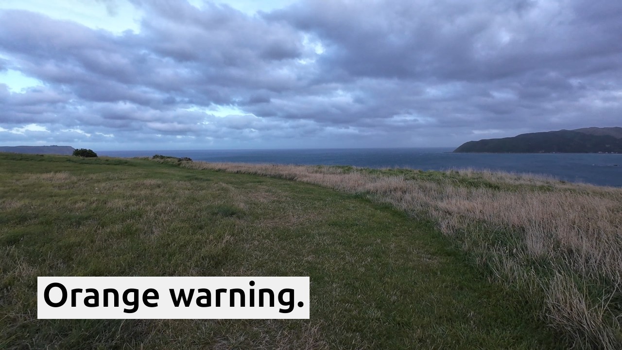 Orange Wind Warning – Whitireia Park Coastal Walk (Before the Storm)