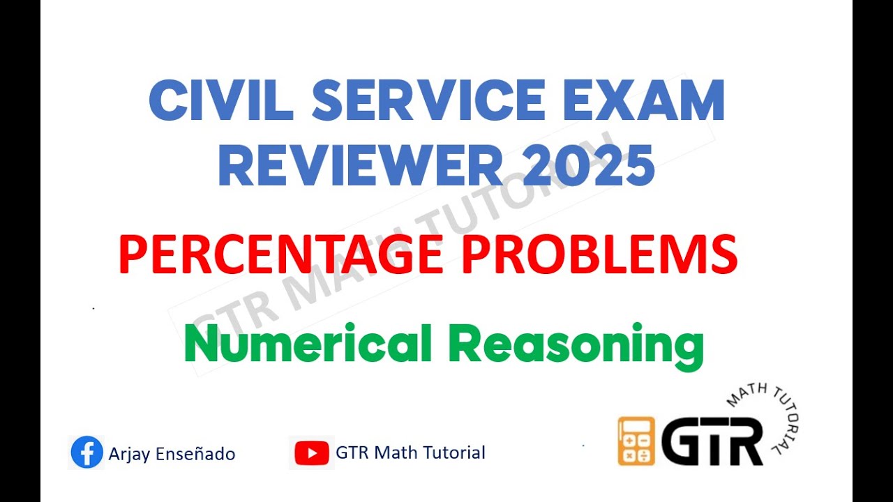 Civil Service Exam Reviewer 2025 - Percentage Problems