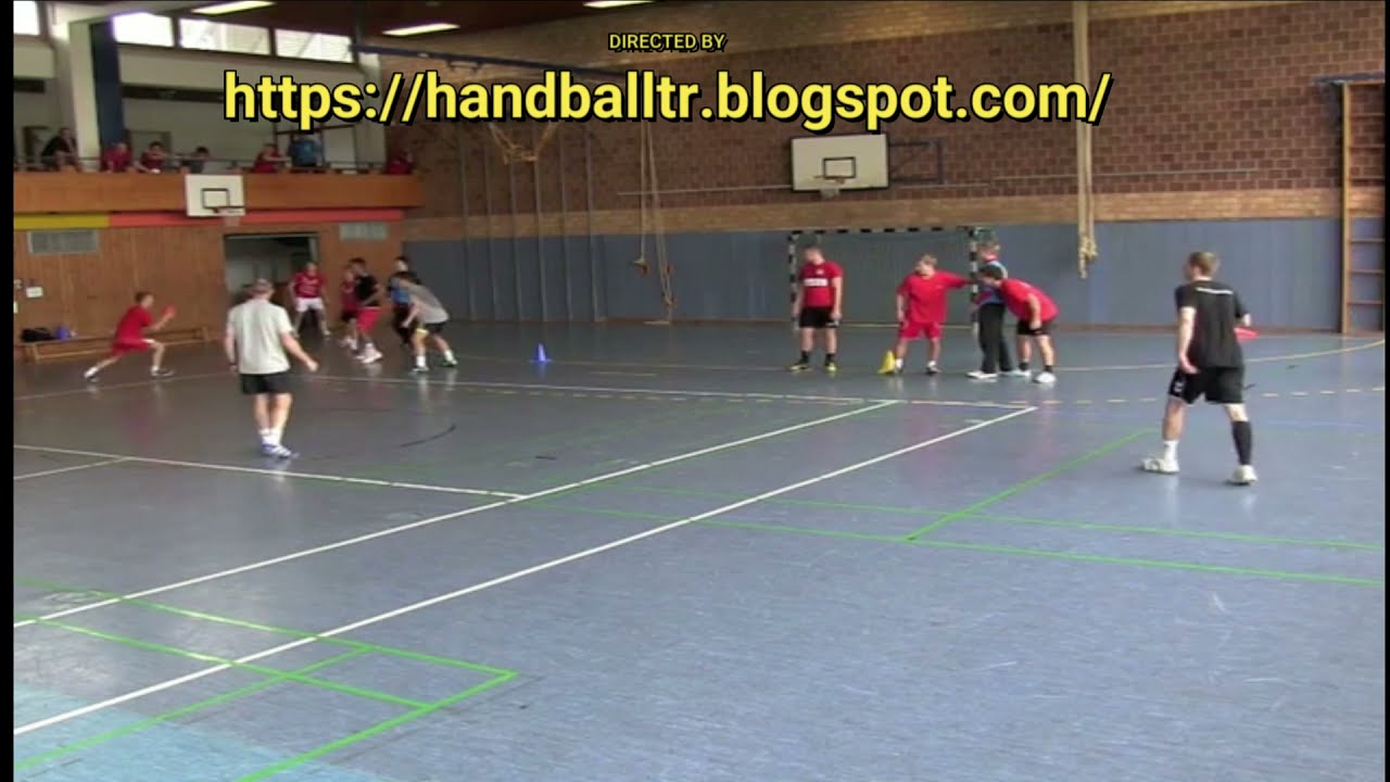 handball training Technique Defence- Cooperation Wing & Back
