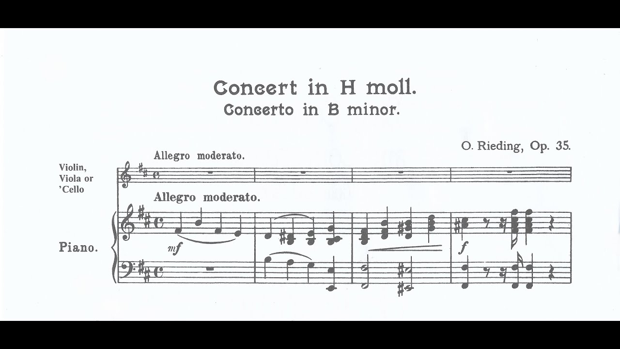 Concerto in B minor, Op.35 (piano accompaniment) - Rieding