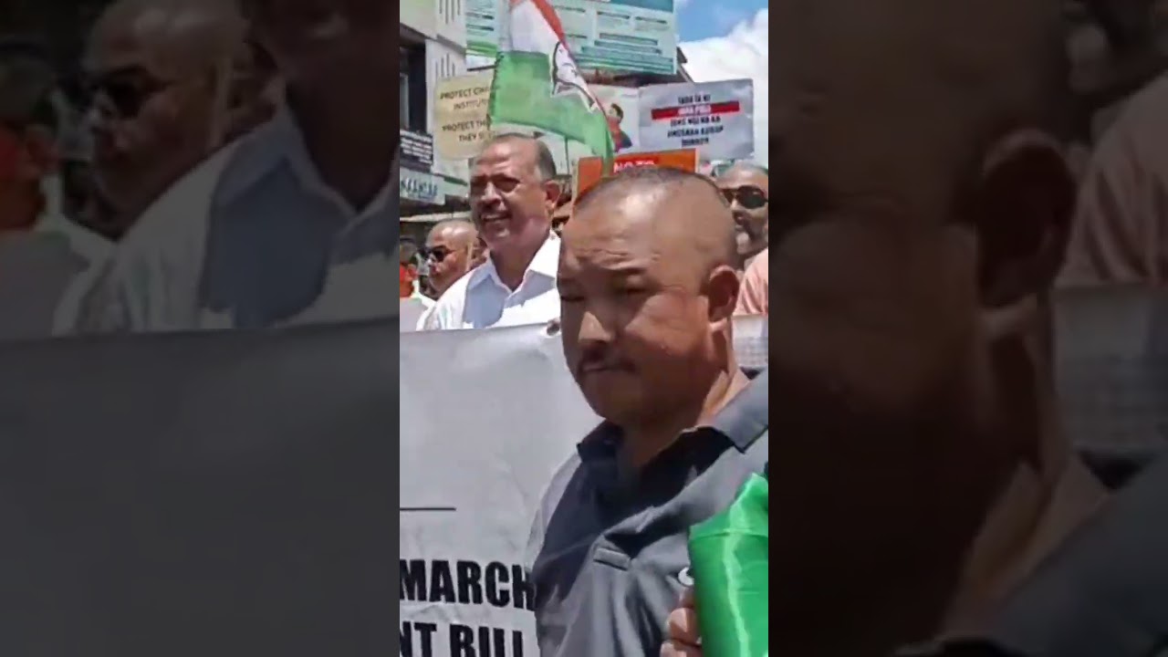 Congress protests against FCRA amendment by holding a march from Fire Brigade to Donbosco Square