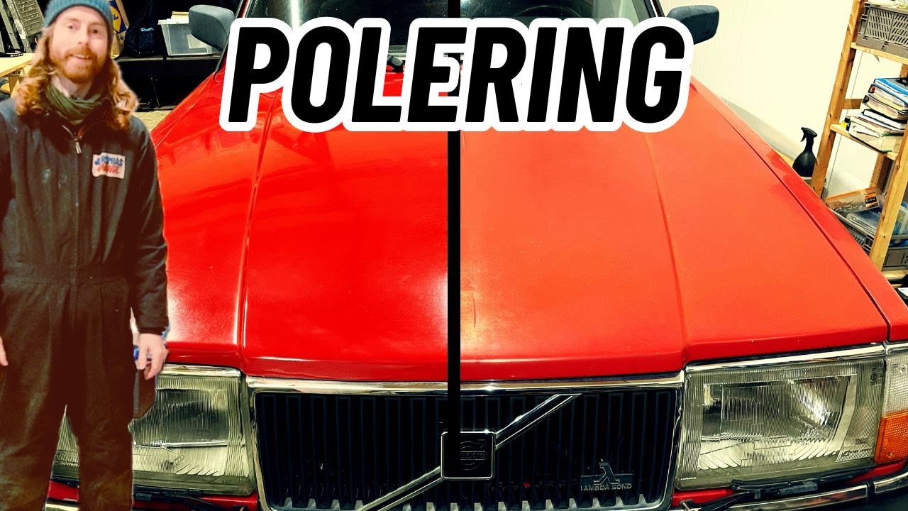 maskinpolering - volvo 240 ( hela bilen - från solblekt till tip-top )