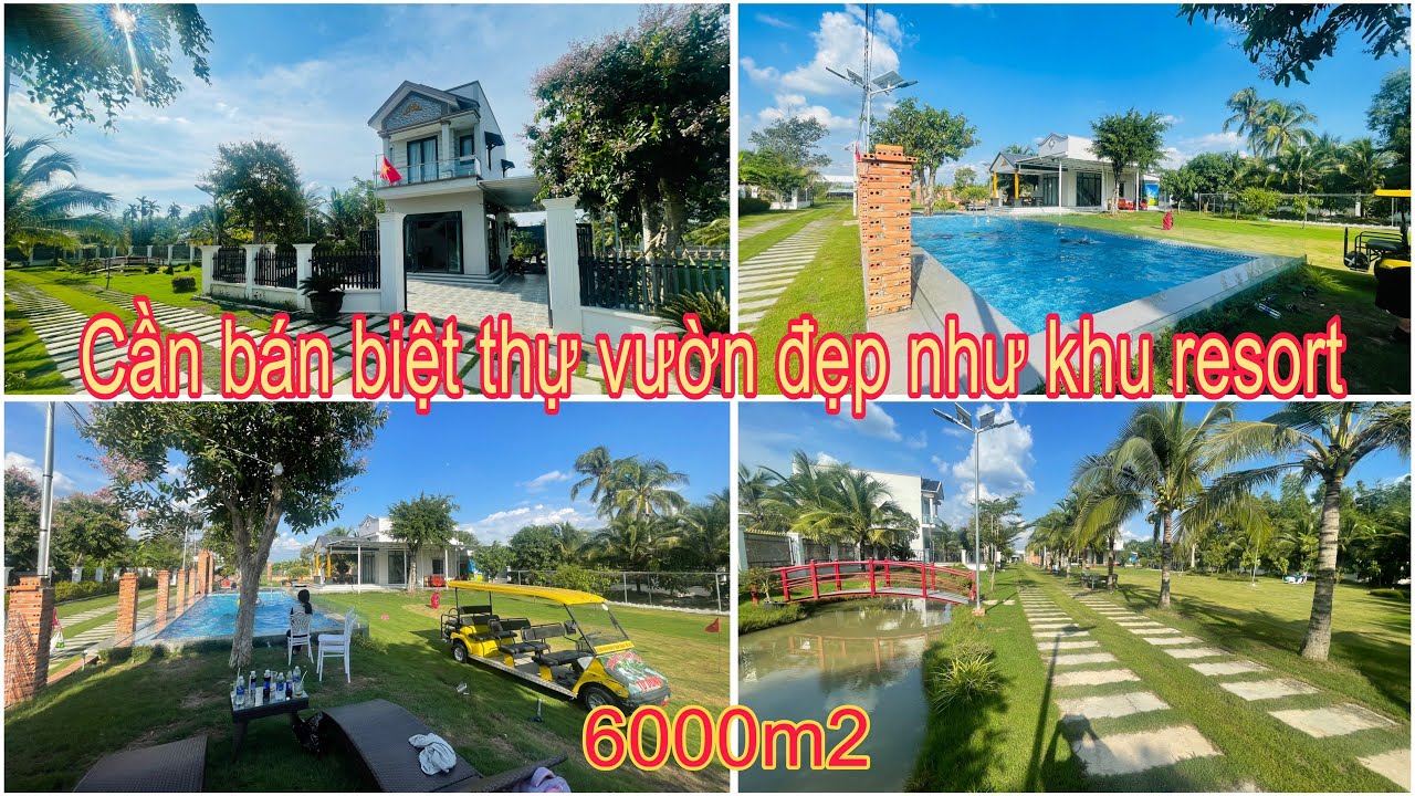 bán biệt thự vườn có hồ bơi - ao cá - sân tập golf - sân banh mini - đẹp như khu resort 6000m2