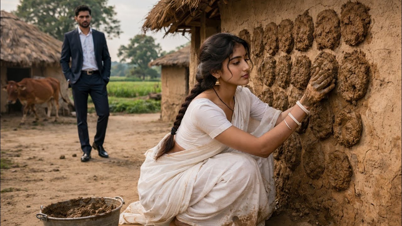 पति अफसर बनकर आया तो पत्नि गाय का गोबर उठा रही थी.... फिर जो हुआ सबकी आँखें नम हो गई #emtionalstory 