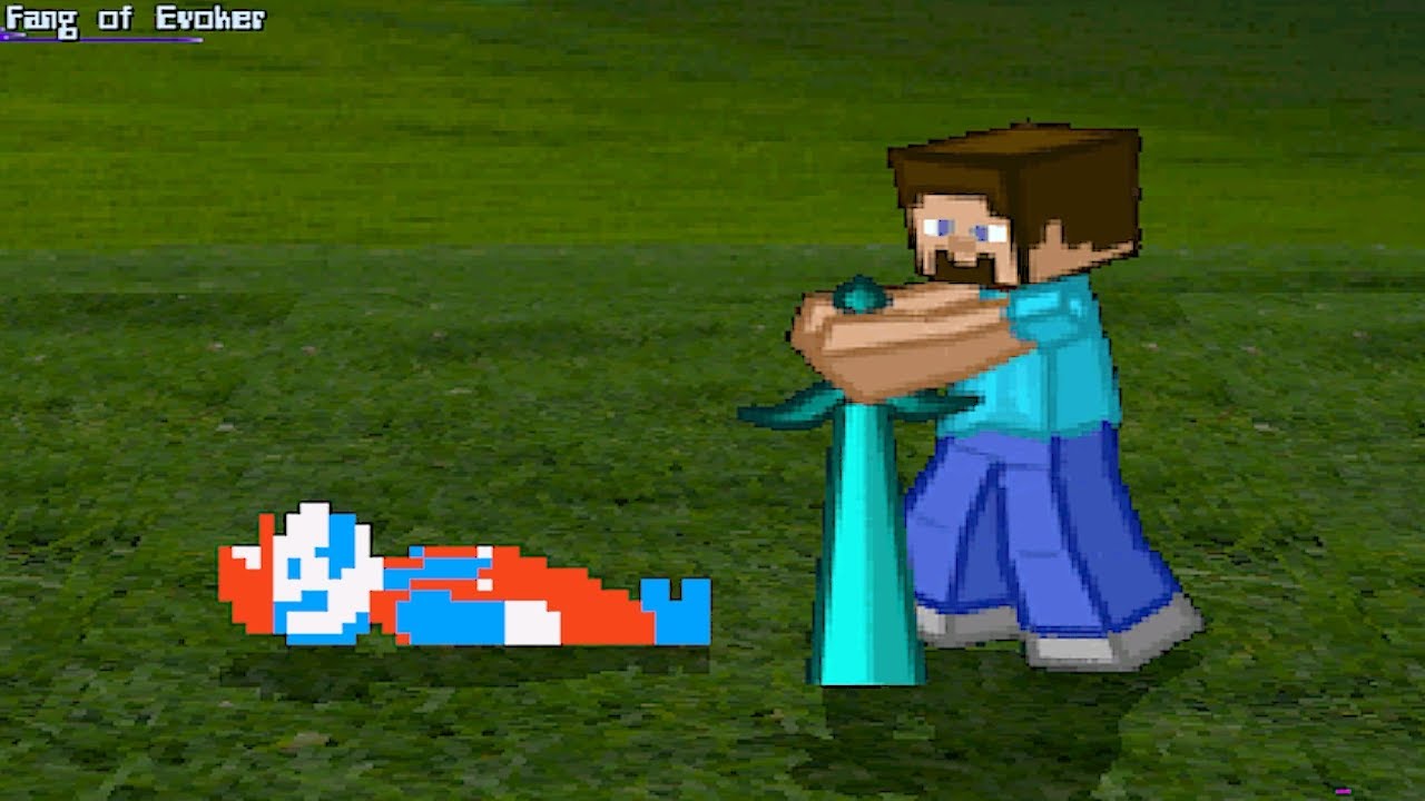 TEAM MINECRAFT MASTER STEVE and NEW MADNESS MARIO BATTLES WITH MUGENS IN SURVIVAL MODE