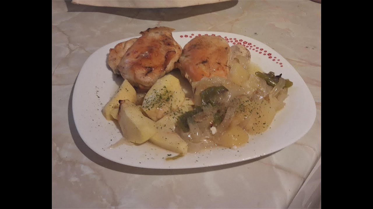 Pollo con  manzanas