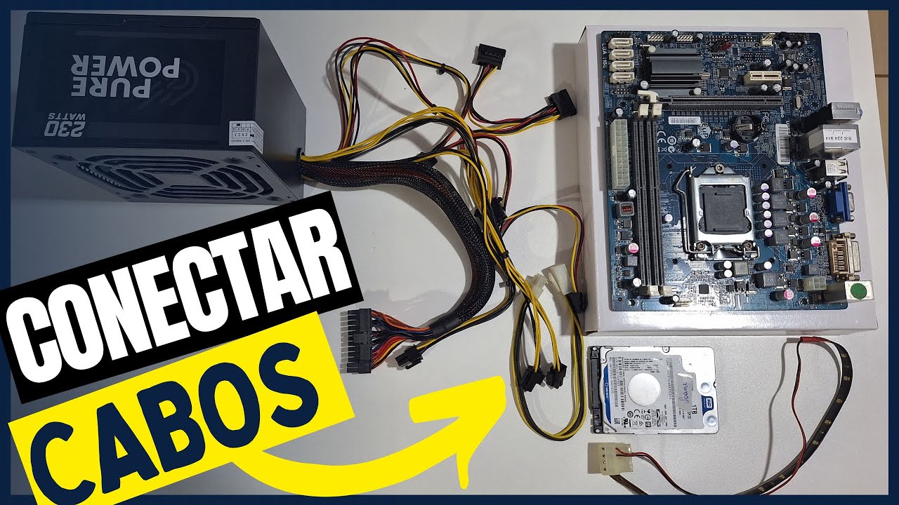 Conectar Cabos da Fonte no Computador