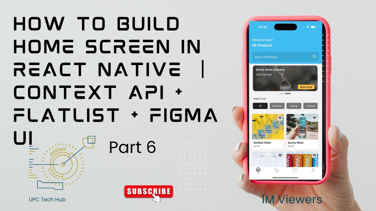 How to Build Home Screen in React Native | Context API+FlatList+Figma UI (Part6)