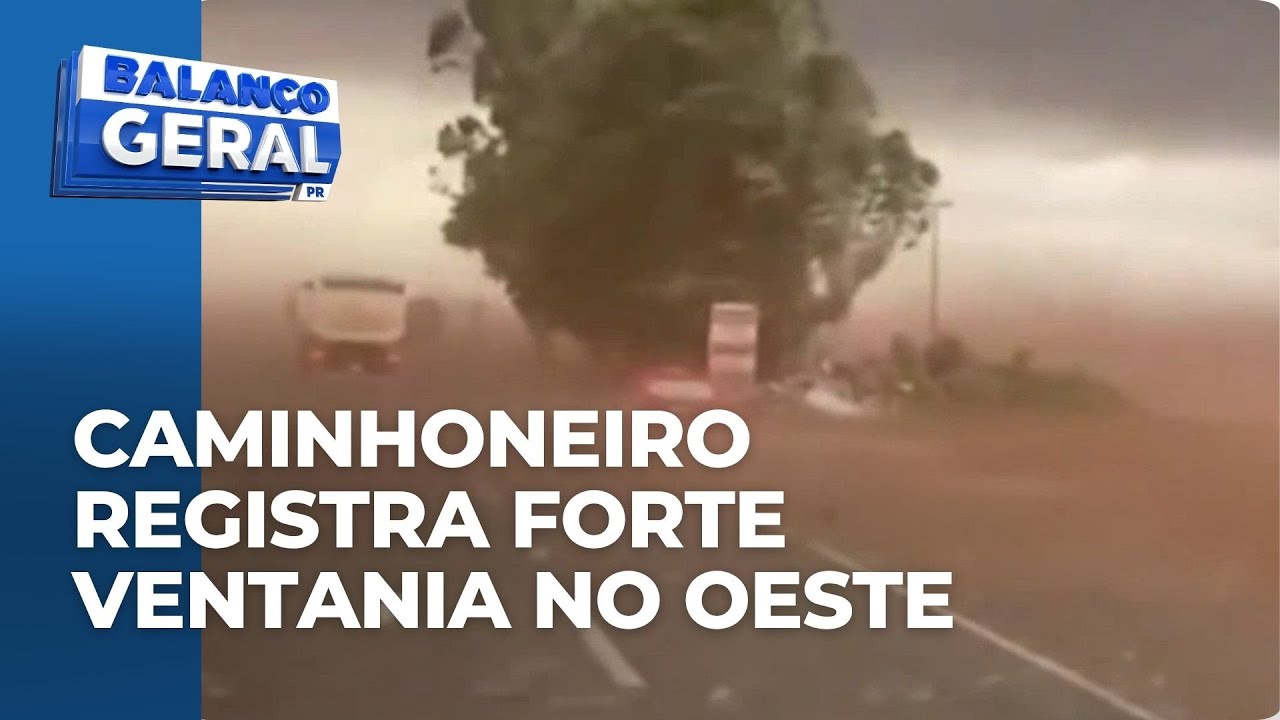 Temporal assusta moradores da região; rajada de vento chega a 110 km/h em Cascavel
