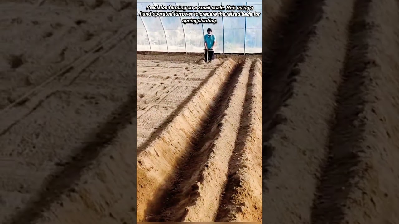 ​How to Easily Make Perfect Furrows Inside a Large Greenhouse?
