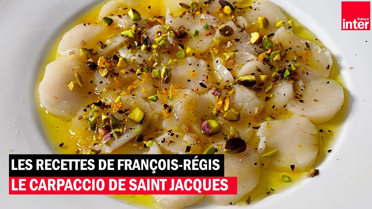 Le carpaccio de Saint-Jacques orange timut - Les recettes (de Noël) de François-Régis Gaudry