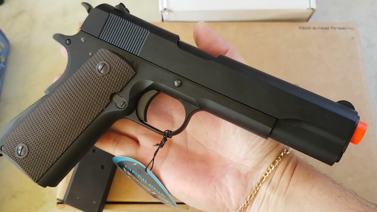 Airsoft - 1911 A1 Black KWA GBB 6mm - E&G Comércio