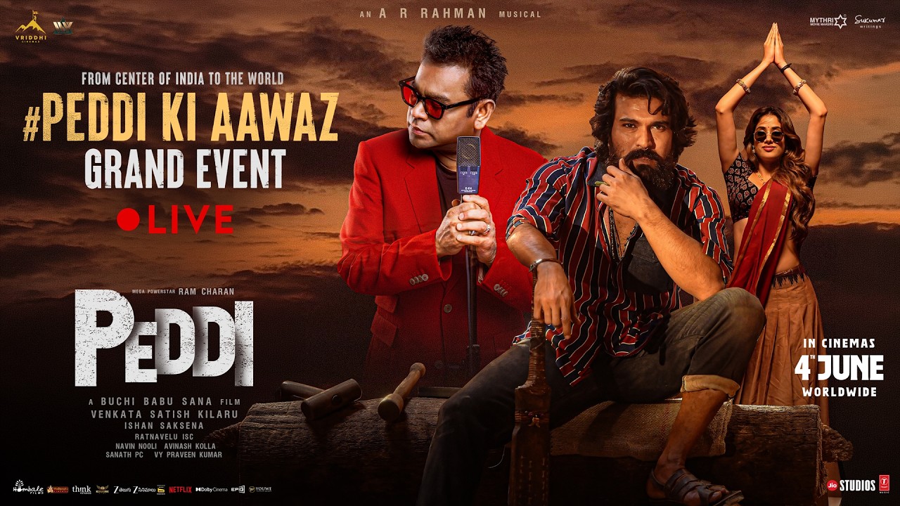 #PEDDIKiAawaz Grand Event LIVE | Ram Charan | Buchi Babu Sana | Janhvi Kapoor | A R Rahman