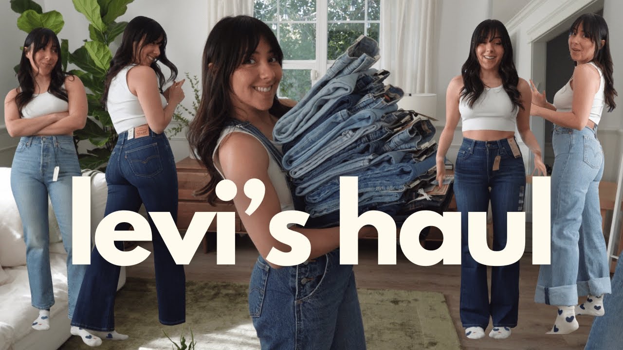 trying every pair of jeans from levi's!!!
