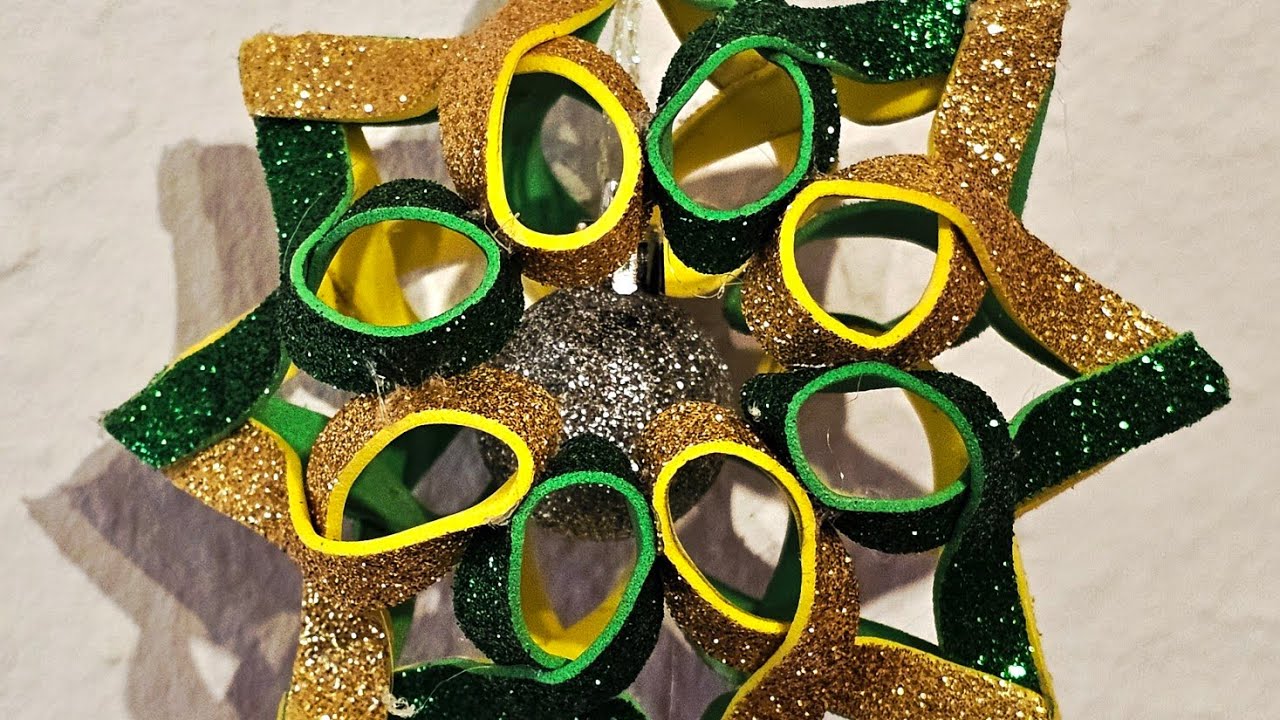 DIY Glitter Foam Christmas Ornament | Easy Handmade Decoration