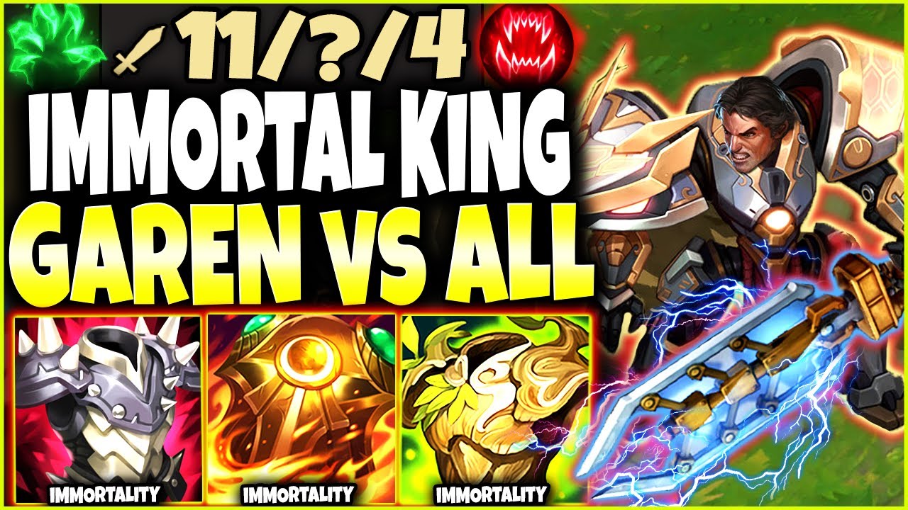 Immortal Garen Season 12 Build the KING OF ALL IMMORTALS 🔥 LoL Top Garen Preseason 2022 Gameplay
