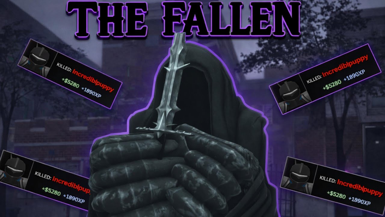 being hunted as THE FALLEN in ROBLOX CRIMINALITY.