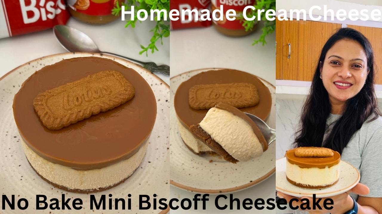 सिर्फ 20 Rs में 2000 Rs वाला Mini Biscoff Cheesecake & Homemade Cream Cheese | No bake Cheesecake