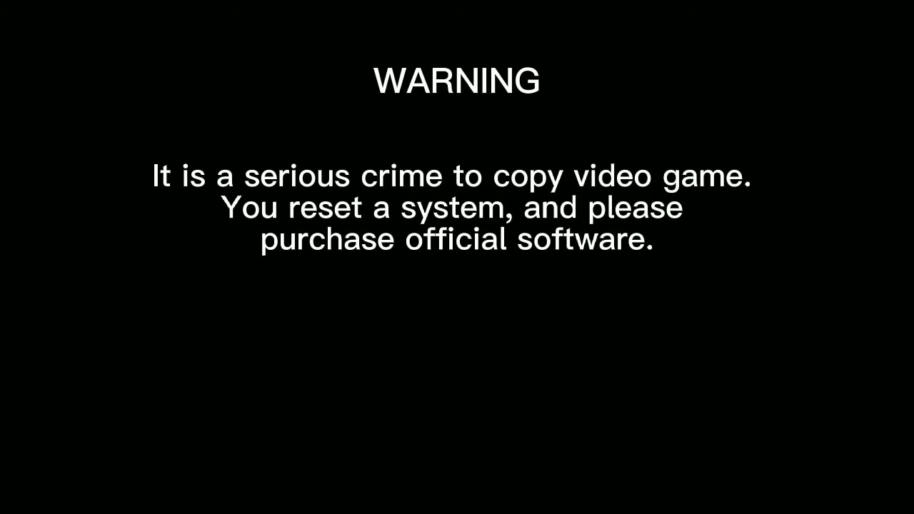 Anti piracy screen Kirby 64 The Crystal Shards