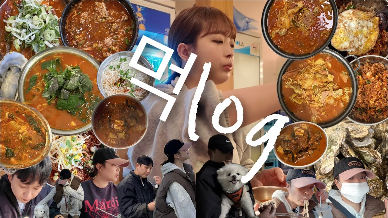 [광주맛집로그]맛있는거 다 털어 먹고 다니기😝먹방브이로그(엄가네뼈해장국,강얼맛,주가,굴찜,우럭매운탕,담양국수거리,비빔국수,멸치국수,스팸많이주는부대찌개,비빔밥,핵폭탄김치,김치찜)