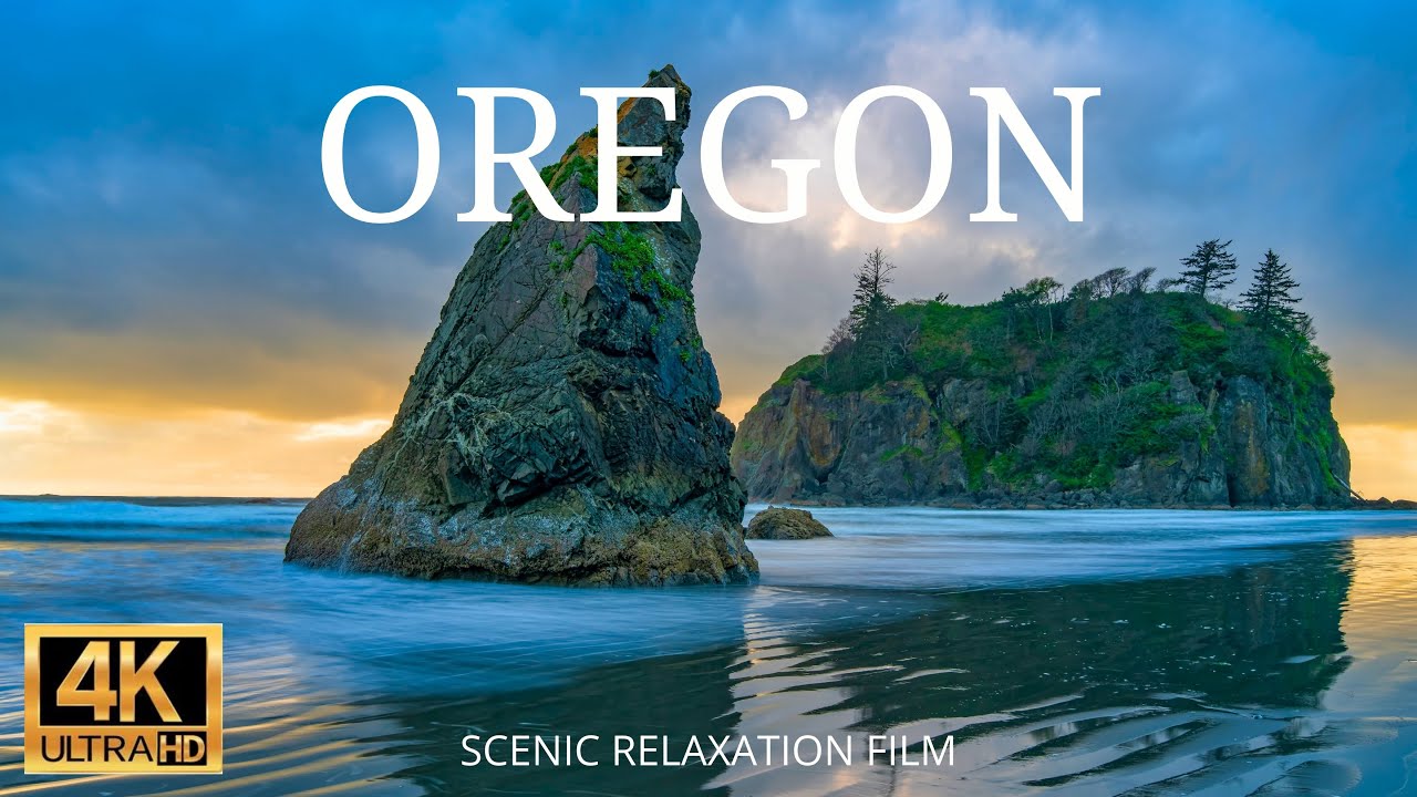 OREGON 4K Scenic Relaxation Film with Calm & Relaxing Music | Aerial Views of Oregon