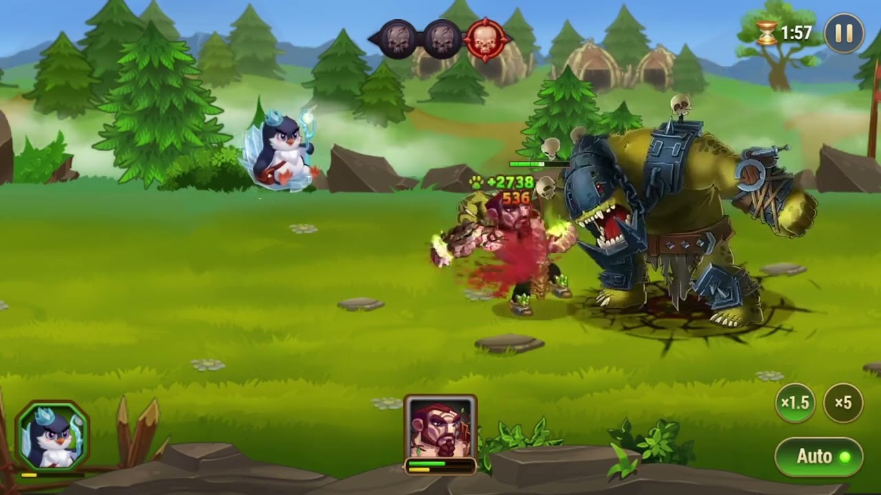 Hero Wars - Biscuit VS Orge BOSS (Chapter 3 - Leader's Tent) SOLO