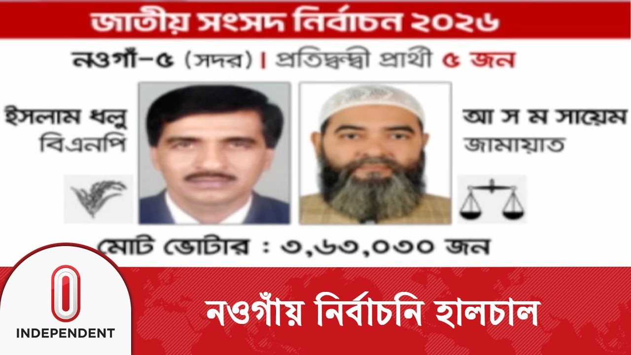 নওগাঁর বিভিন্ন আসনের নির্বাচনি প্রচারণার হালচাল | Naogaon | Election | Independent TV