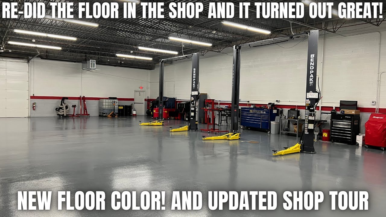 We Re-Did The Floor in The Shop and It Turned Out GREAT! Major Shop Update!