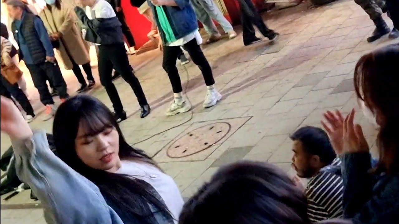 TUESDAY. YU KAGAWA, HYOJIN & SHINHWA. INTERACTIVE CLASSY. HONGDAE BUSKING.