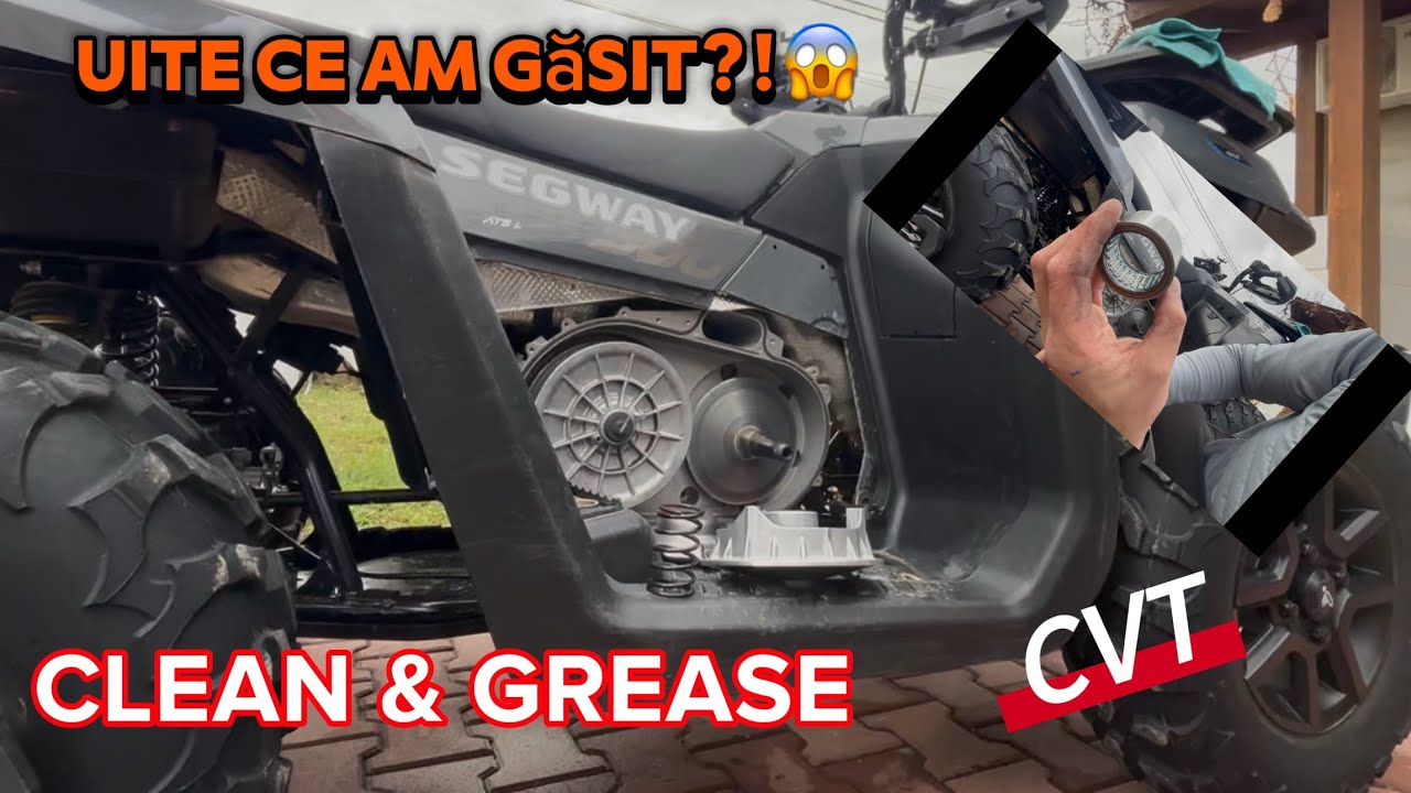 Segway AT5: Curățare Variator și Rulment [ Segway AT5 – Cleaning + Bearing Grease ] 