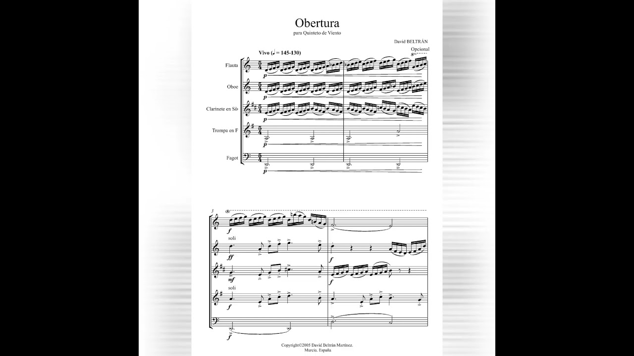 Obertura para Quinteto de Viento