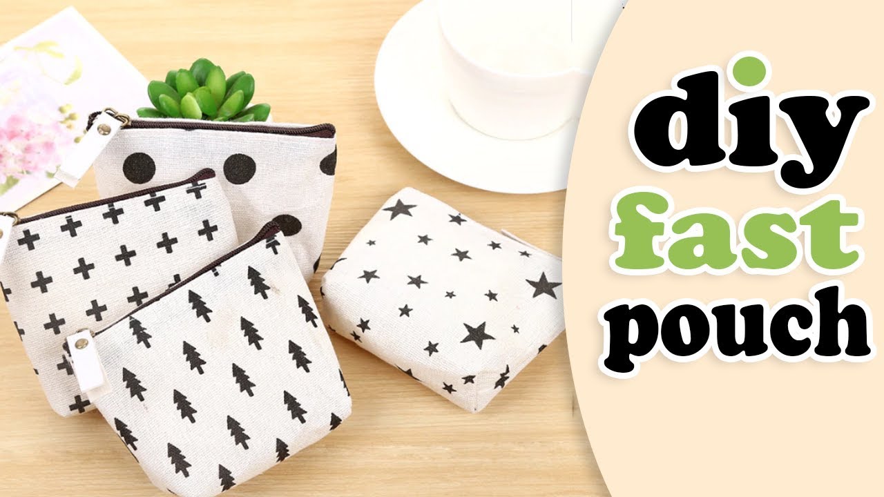 DIY POUCH BAG // Zipper Mini Wallet Purse Tutorial